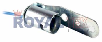 PORTALAMPARA ROYALTEK 1 POLO CON SOPORTE DOBLADO TIPO BAIM - VENTA EN PAQUETES DE 10 UNIDADES ---